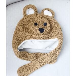 Columbia Sherpa Fuzzy Bear Hat Fleece Lined O/S Youth Beanie Cozy